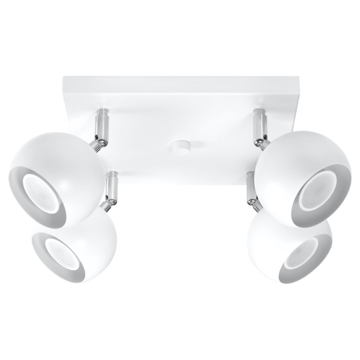 Plafon Sollux Ligthing Oculare 3, 10x45cm, 3xGU10 LED 6W, bílý