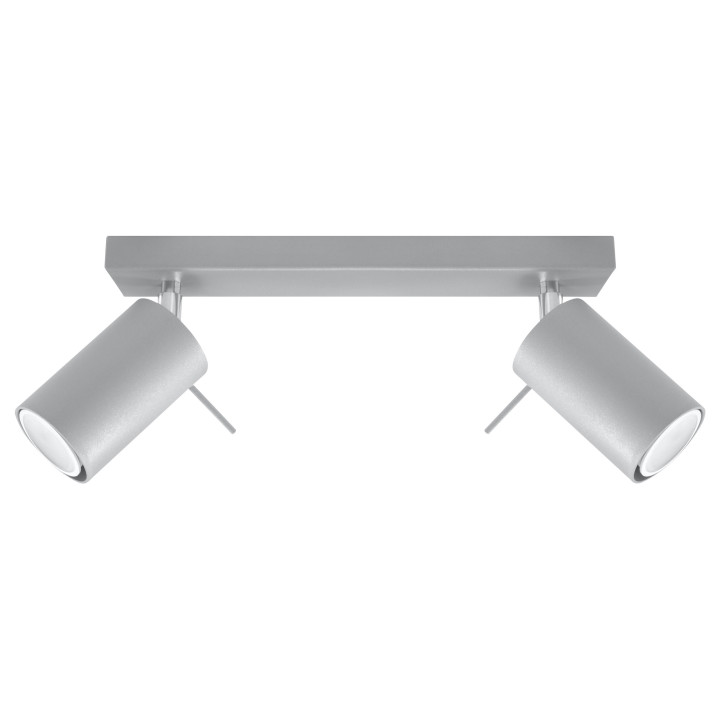 Nástěnné svítidlo Sollux Ligthing Ring 1, 8x15cm, 1xGU10 LED 6W, šedá