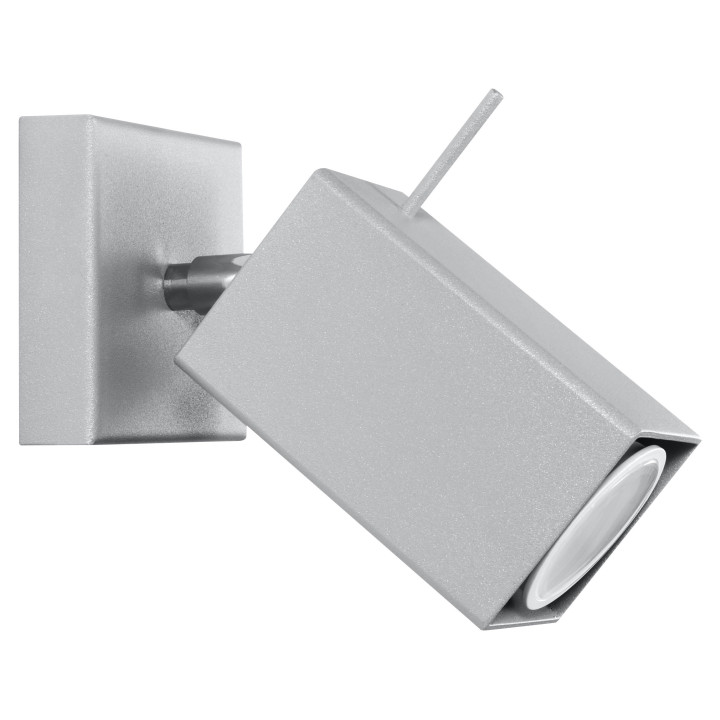 Nástěnné svítidlo Sollux Ligthing Ring 1, 8x15cm, 1xGU10 LED 6W, šedá