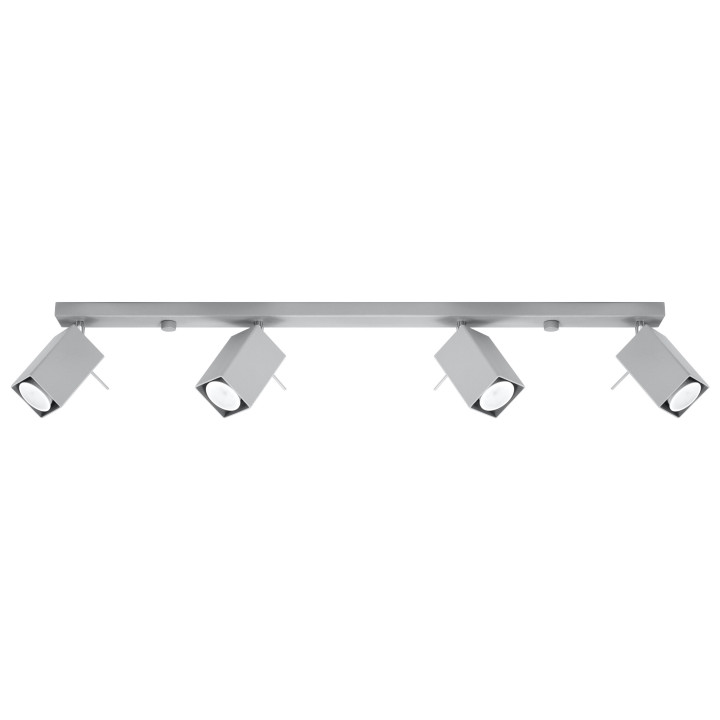 Plafon Sollux Ligthing Merida 4L, 8x80cm, 4xGU10 LED 6W, černá