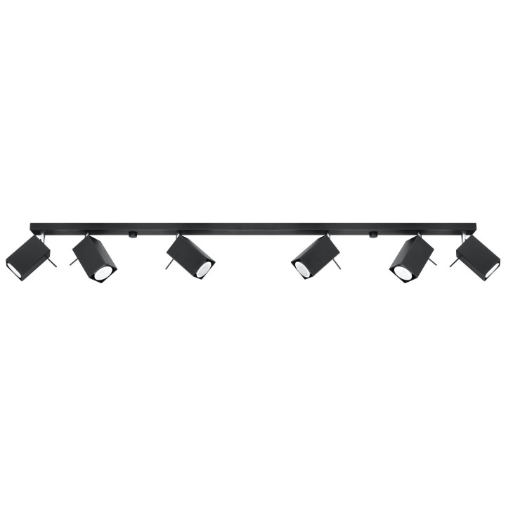 Plafon Sollux Ligthing Merida 4L, 8x80cm, 4xGU10 LED 6W, černá