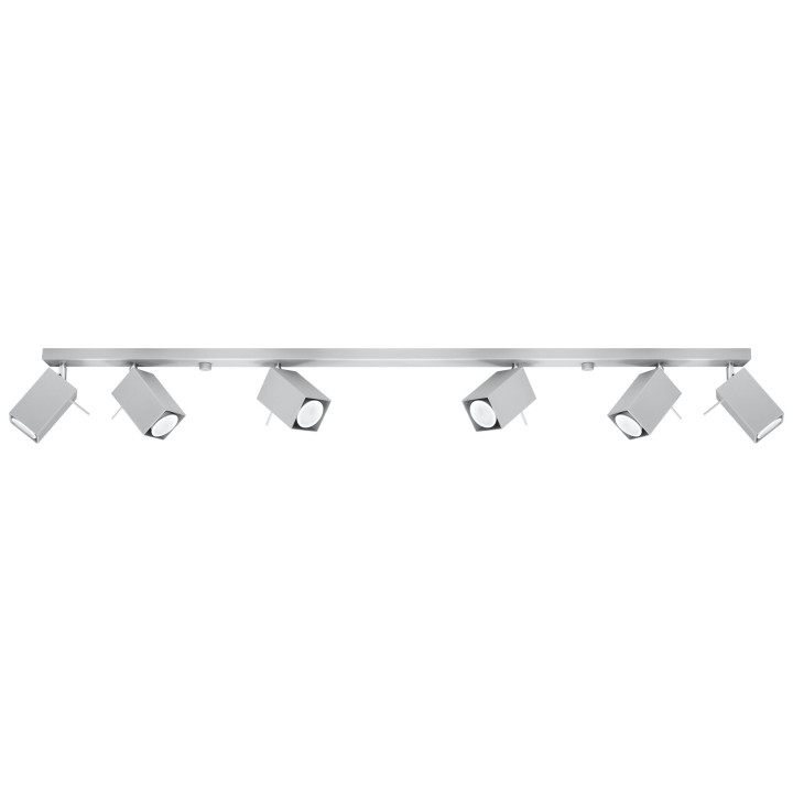 Plafon Sollux Ligthing Merida 6L, 8x120cm, 6xGU10 LED 6W, černá