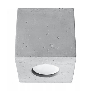 Plafon Sollux Ligthing Orbis, 10cm, beton, kruhový, 1xGU10 LED 6W, šedá