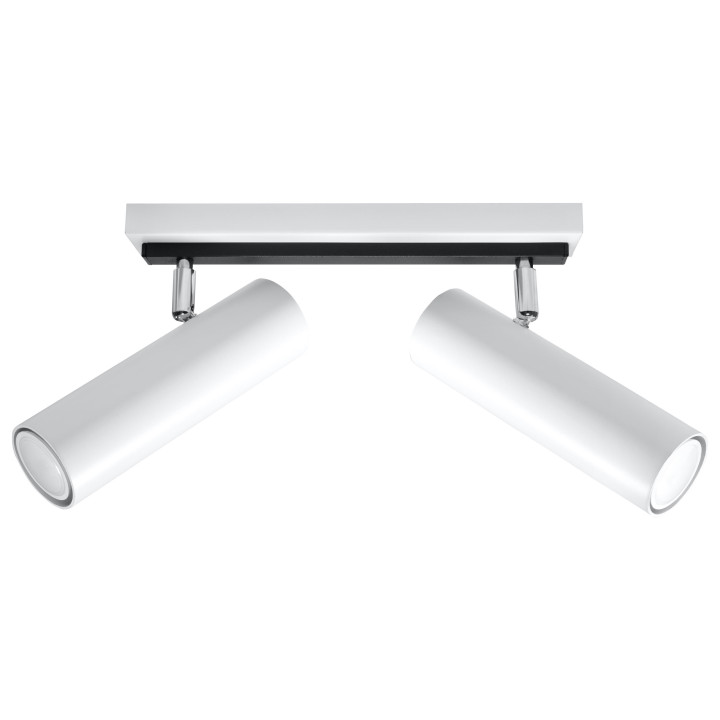 Plafon Sollux Ligthing Direzione, 18cm, kruhový, 1xGU10 LED 6W, bílý