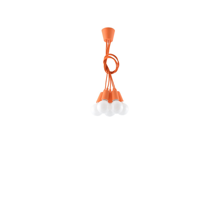 Lampa závěsná Sollux Ligthing Diego 5, 24cm, 5xE27 60W, zelený