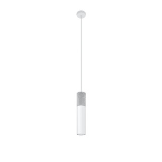 Lampa závěsná Sollux Ligthing Pablo, 8cm, GU10 1x40W, bílý/naturalne dřevo