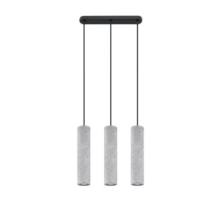 Lampa závěsná Sollux Ligthing Luvo 2, 7x34cm, GU10 2x40W, černá/beton
