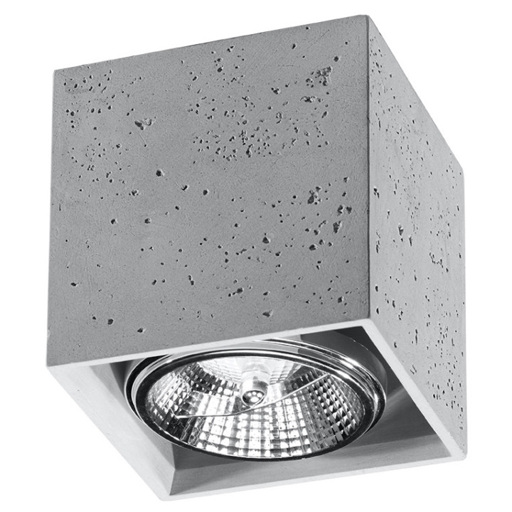 Plafon Sollux Ligthing Cullo, 14cm, beton, GU10 1x40W, šedá