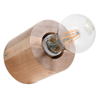 Plafon Sollux Ligthing Salgado, 10cm, kruhový, E27 1x60W, naturalne dřevo