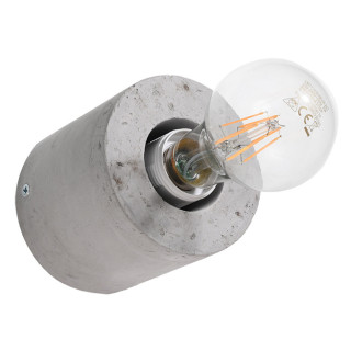 Plafon Sollux Ligthing Salgado, 10cm, kruhový, beton, E27 1x60W, šedá