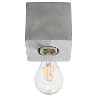 Plafon Sollux Ligthing Salgado, 10cm, kruhový, beton, E27 1x60W, šedá