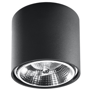 Plafon Sollux Ligthing Tiube, 12cm, kruhový, GU10 1x40W, šedá