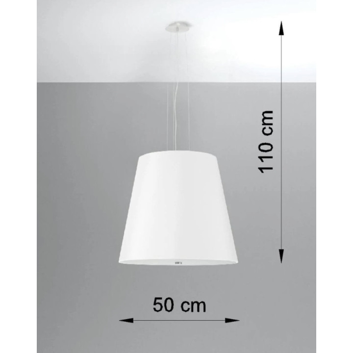 Żyrandol Sollux Ligthing Bella, 90cm, E27 3x60W, bílý