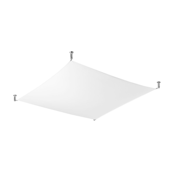 Plafon Sollux Ligthing Luna, 80x105cm, G13 2x18 W, bílý/chrom