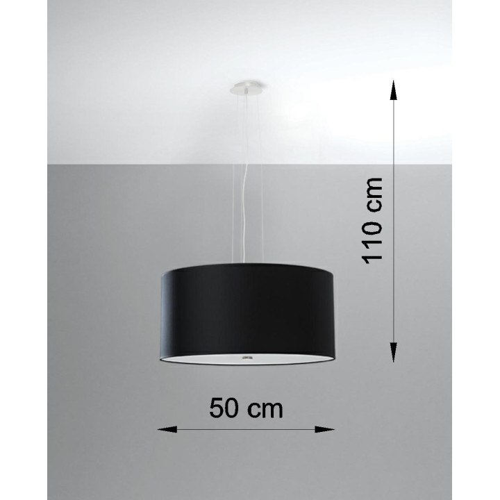 Żyrandol Sollux Ligthing Otto 50, kruhový, 50x50cm, E27 5x60W, bílý