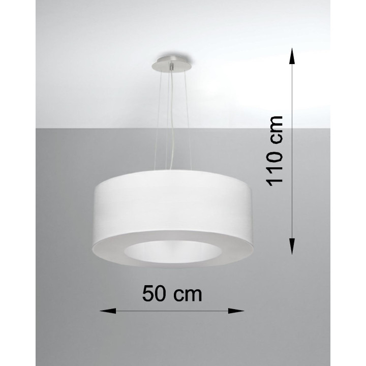 Żyrandol Sollux Ligthing Otto 70, kruhový, 70x70cm, E27 6x60W, bílý