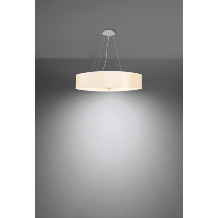 Żyrandol Sollux Ligthing Skala 50, kruhový, 50x50cm, E27 5x60W, bílý