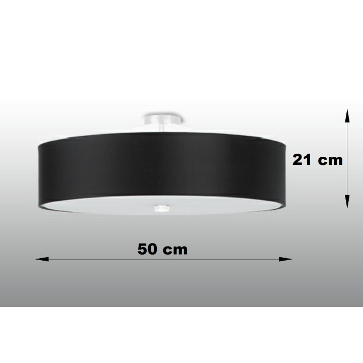 Plafon Sollux Ligthing Skala 50, kruhový, 50x50cm, E27 5x60W, bílý