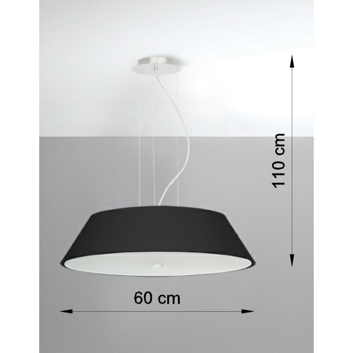 Żyrandol Sollux Ligthing Vega 60, kruhový, 60x60cm, E27 5x60W, bílý