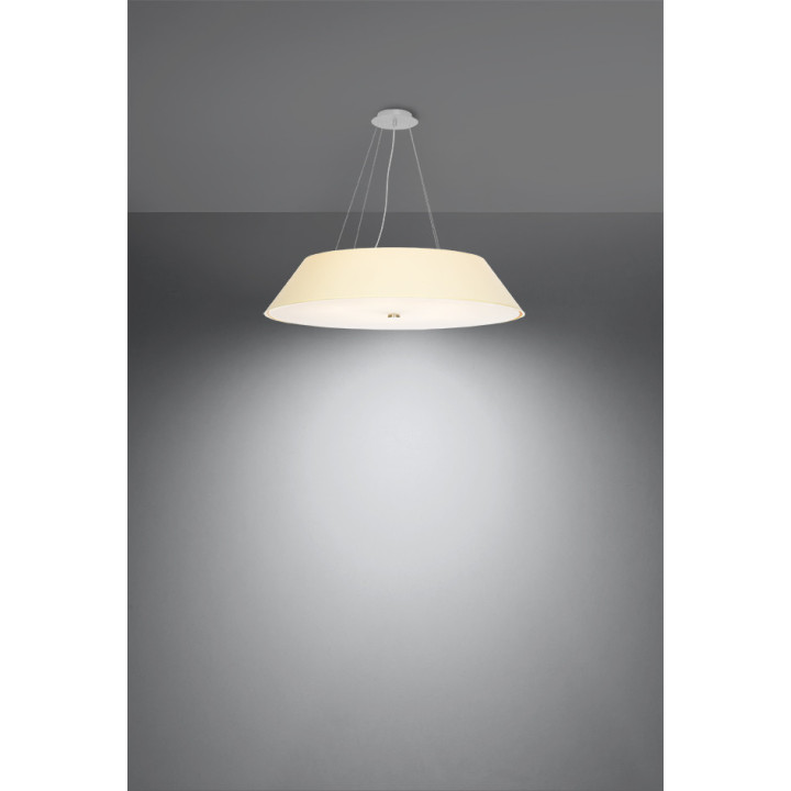 Żyrandol Sollux Ligthing Vega 60, kruhový, 60x60cm, E27 5x60W, bílý