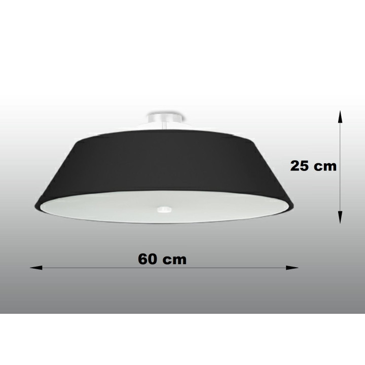 Plafon Sollux Ligthing Vega 60, kruhový, 60x60cm, E27 5x60W, bílý