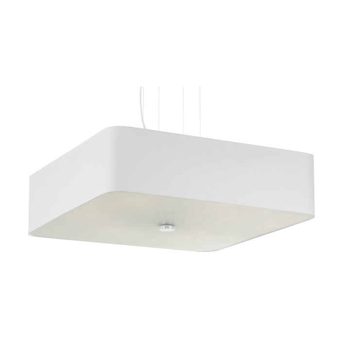 Żyrandol Sollux Ligthing Lokko 1, čtvercová, 45x45cm, E27 5x60W, bílý