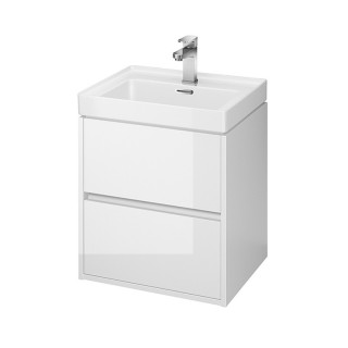 Set B102, skříňka Cersanit Crea s umyvadlem Crea 40, závěsná, 1 dveře, zmontowana, bílá