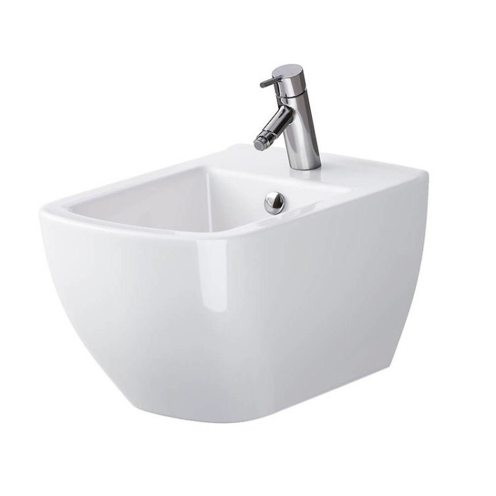 Bidet zavěsný Cersanit City Square, 51x36,5cm, z přepadem, bílý