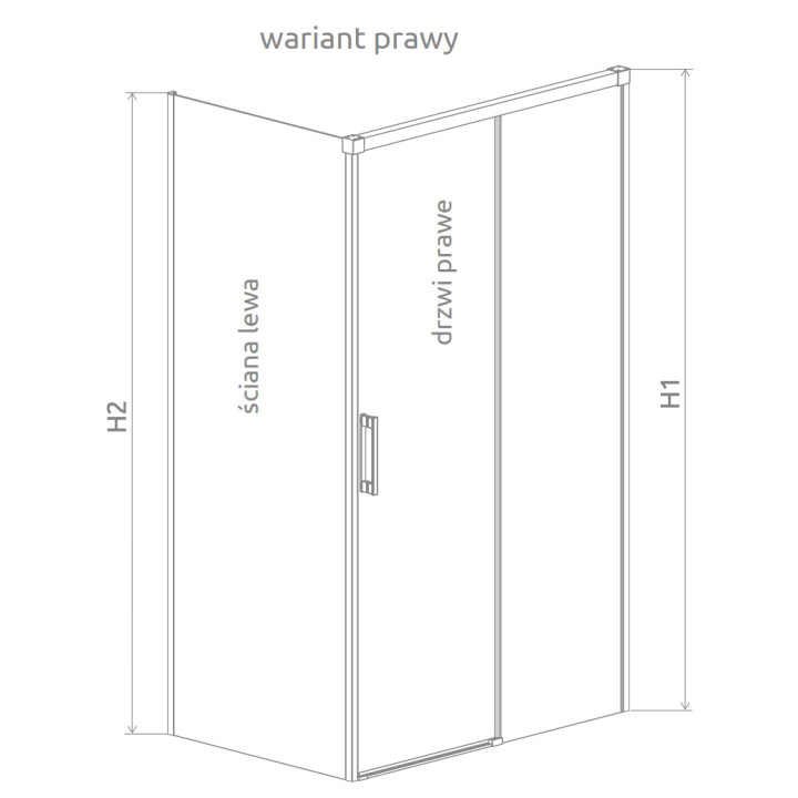 Pevná boční stěna S1 Radaway Idea KDJ, levá, 70cm, sklo čiré, profil chrom