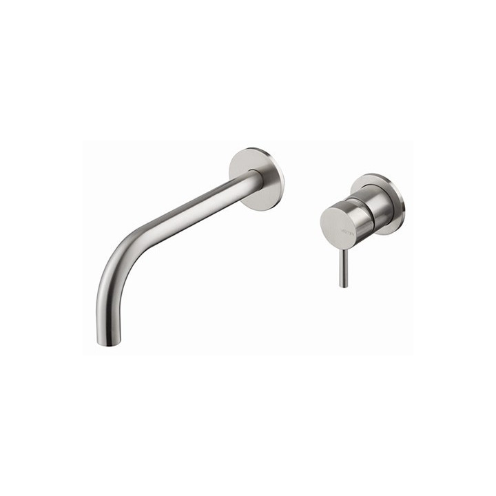 Bidetová baterie Vema Tiber Steel, stojící, výška 151mm, výtokové rameno 110mm, zátka automatický, nerez inox