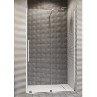 Dveře posuvné walk-in Radaway Furo Gold, levé, se stěnou, 160x200cm, sklo čiré, profil zlatá
