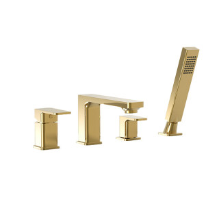 Vanová baterie 5otvorová Valvex Vegane, stojící, výška 280mm, výtokové rameno 190mm, sprchový set, chrom