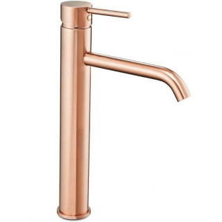 Umyvadlová baterie Rea Lungo Rose Gold, stojící, vysoká, różowe zlato