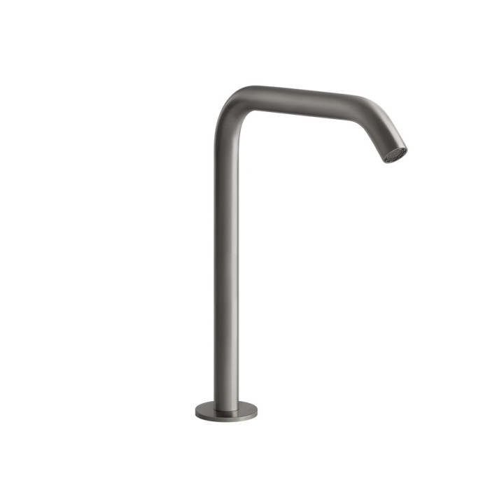 Výtokové rameno umyvadlová Gessi Flessa, stojící, výška 205mm, rozsah 156mm, broušená ocel
