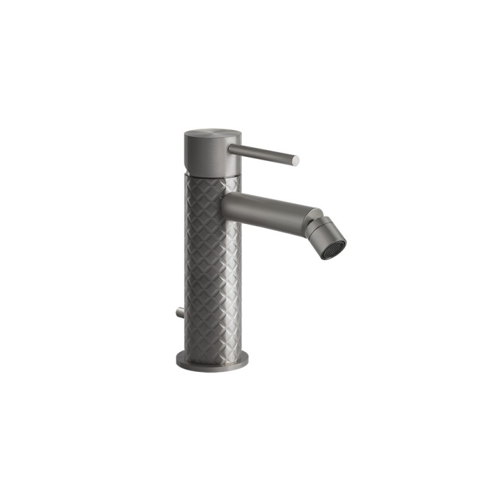 Bidetová baterie Gessi Trame, stojící, výška 159mm, zátka automatický, broušená ocel