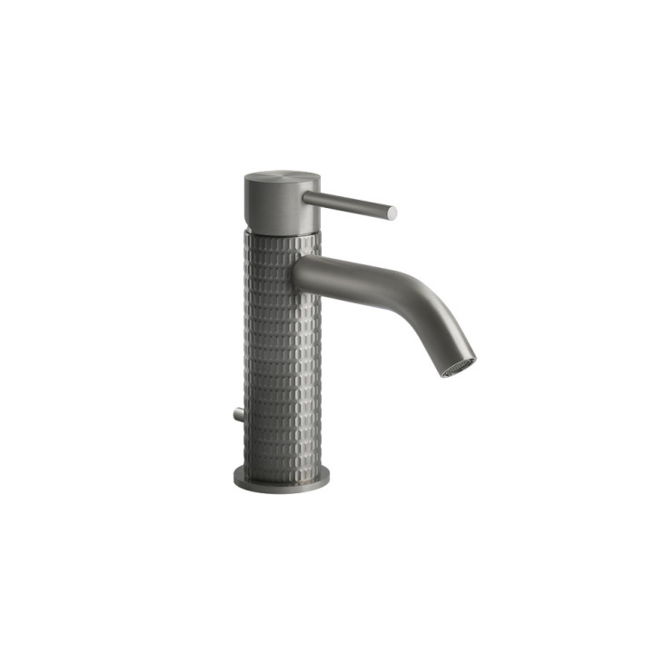 Umyvadlová baterie Gessi Intreccio, stojící, výška 159mm, zátka automatický, broušená ocel