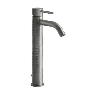 Umyvadlová baterie Gessi Cesello, stojící, výška 159mm, zátka automatický, broušená ocel
