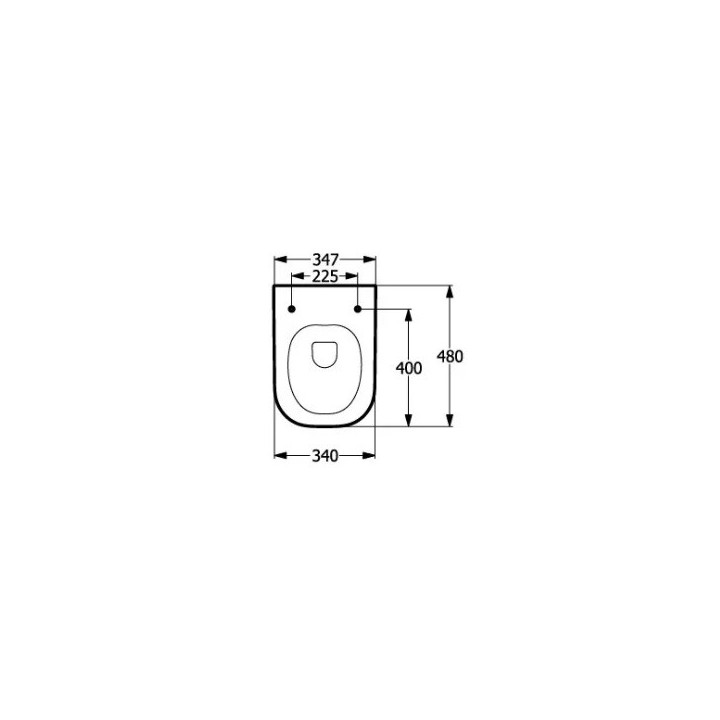 Mísa WC podvěsná, Roca Gap Square Rimless Compacto 48×34 cm - bílá