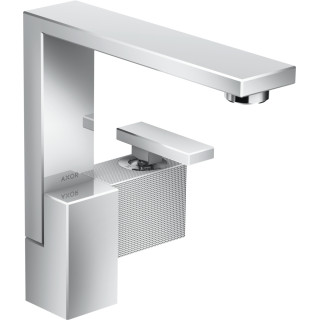 Umyvadlová baterie Axor Edge, stojící, madlo z boku, výška 220mm, szlif diamentowy, chrom