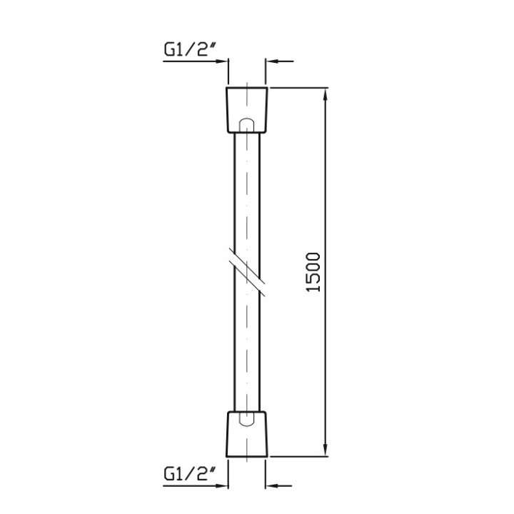 Sprchová hadice Zucchetti Pan, PCV, 140cm, černá