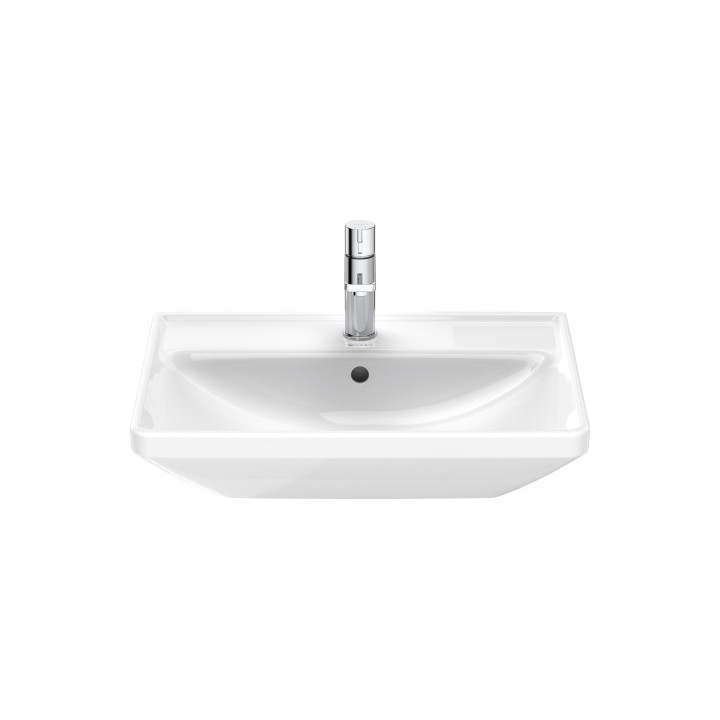 Závěsné umyvadlo Duravit D-Neo, 55x44cm, z přepadem, otvor na baterii, bílá