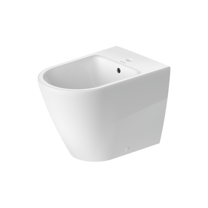 Bidet stojící Duravit D-Neo Rimless, 65x37cm, z přepadem, otvor na baterii bílý