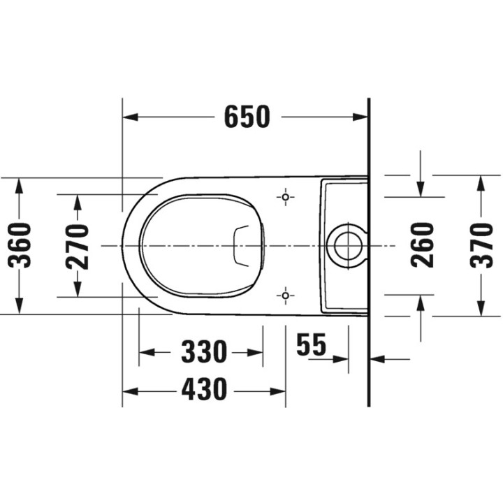 Mísa kombi stojící WC Duravit D-Neo Rimless, 65x37cm, bez rantu spłukującego, 4,5 l, UWL klasa 1, bílá