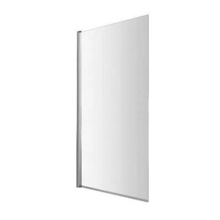Vanová zástěna Omnires Kingston, 120cm, montáž univerzální, dveře skládací lítací, sklo transparentní, profil černá matnáný