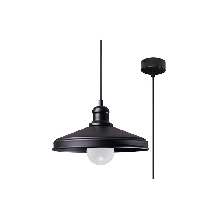 Nástěnné svítidlo Sollux Ligthing Duomo, 14cm, E27 1x60W, černá