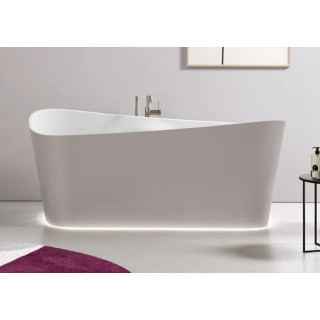 Vana volně stojící Novellini Infinitive, 170x75cm, konglomerát Novotech, bílý matnáný
