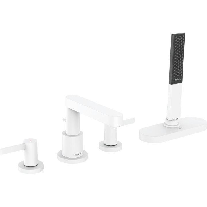 Vanová baterie 4otvorová Hansgrohe Finoris, montáž na okraj vany, sBox, 2 výstupy vody, chrom