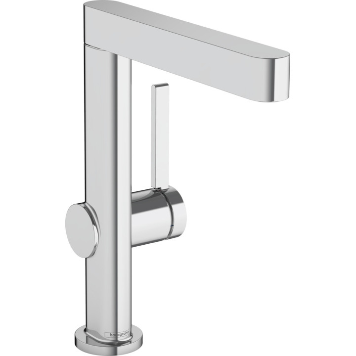 Umyvadlová baterie Hansgrohe Finoris, stojící, obracana výtokové rameno, výška 248mm, sada odtokový push-open, chrom