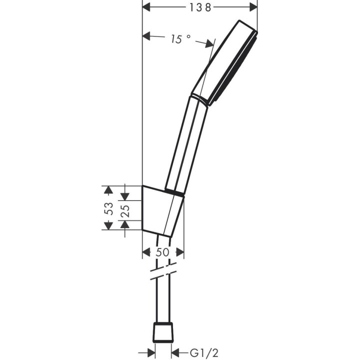 Sprchový sada Hansgrohe Pulsify 260 1jet s baterií termostatickou ShowerTablet Select 400, na stěnu, chrom