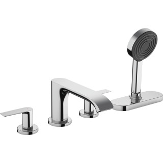 Vanová baterie 4otvorová Hansgrohe Finoris, montáž na okraj vany, sBox, 2 výstupy vody, chrom